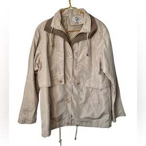 Vintage Ms. Cambridge Beige Tan Light Lined Spring Jacket Women’s Petite Small